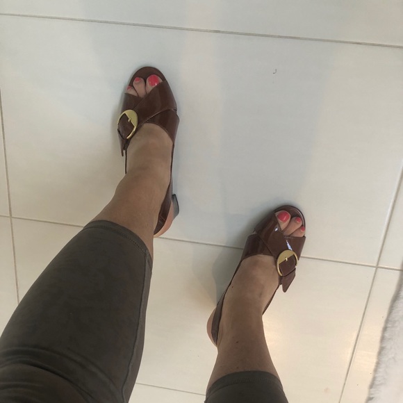 Bettye Muller brown patent size 37 slingback - Picture 5 of 7